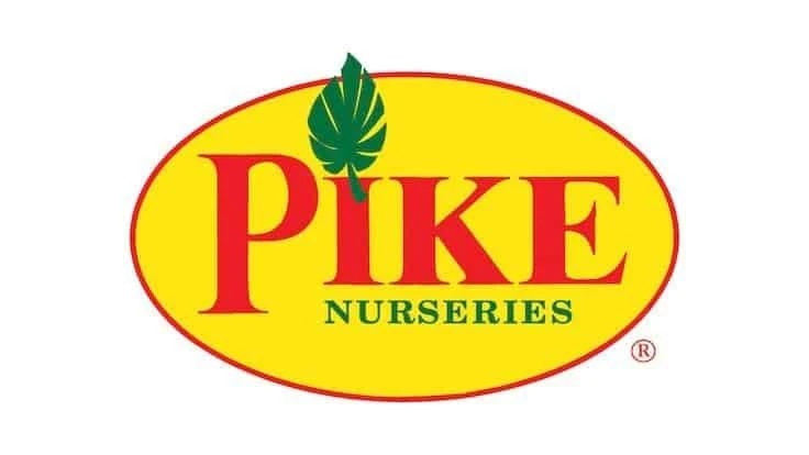 The yellow and red Pike Nurseries logo